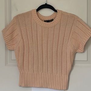 Vintage Liz Sport Peach Crop Sweater Medium